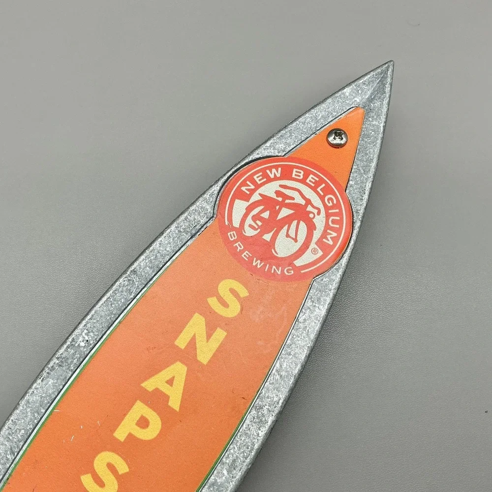 New Belgium Snapshot Wheat Beer Tap Handle Metal Orange Bar Advertising